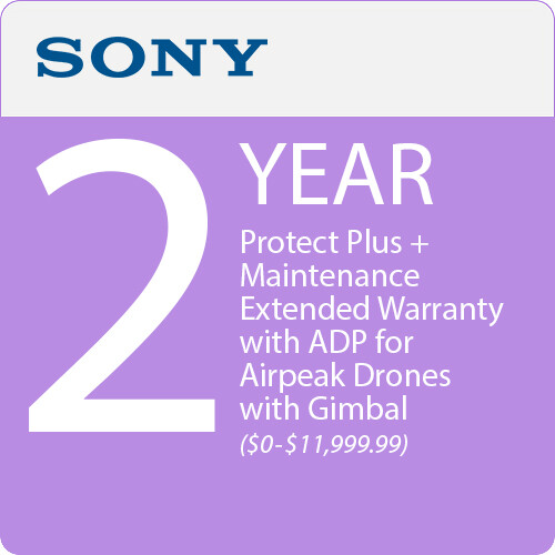 Sony 2-Year Protect Plus + Maintenance Extended Warranty with ADP for Airpeak Drones with Gimbal ($0-$11999.99)