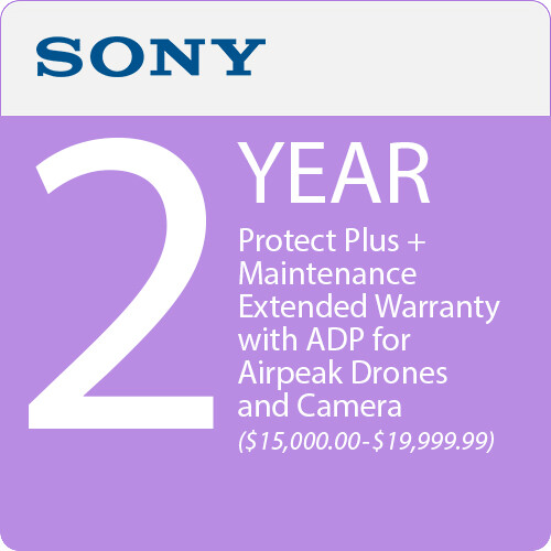 Sony 2-Year Protect Plus + Maintenance Extended Warranty with ADP for Airpeak Drones and Camera ($15000.00-$19999.99)