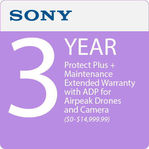 Sony 3-Year Protect Plus + Maintenance Extended Warranty with ADP for Airpeak Drones and Camera ($0-$14999.99)