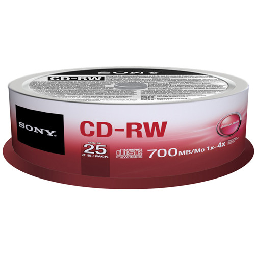Sony 700mb Cd Rw 4x Discs 25 Pack Spindle 25crw80spm Bandh