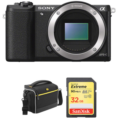 Sony Alpha a5100 Mirrorless Digital Camera Body with Accessory Kit (Black)