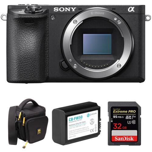 Sony Alpha a6500 Mirrorless Digital Camera Body with Free Accessory Kit