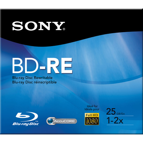 Sony BD-R 25GB 2x REWRITABLE SINGLE BNE25RH2 B&H Photo Video