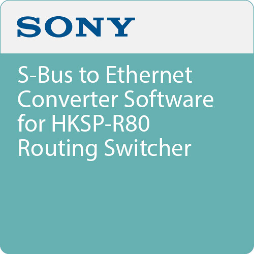 Sony S-Bus to Ethernet Converter Softwar