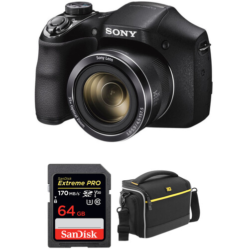 Sony DSC-H300 Digital Camera with Free Accessory Kit (Black) B&H