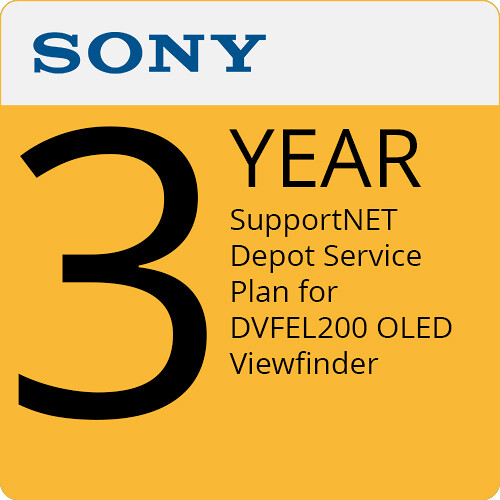 Sony 3-Year SupportNET Depot Service Plan for DVF-EL200 OLED Viewfinder
