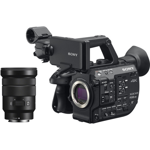 Sony PXW-FS5M2 4K XDCAM Super 35mm Compact Camcorder with 18 to 105mm Zoom Lens (PXW-FS5M2K) W/ 64GB Memory Card, Bag, Tripod, Led Light,Mic and More (Renewed)