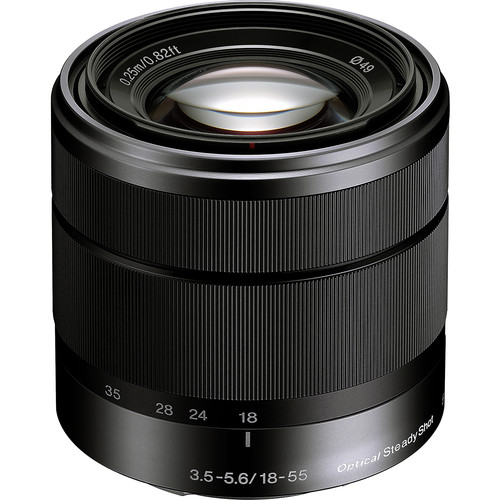 Sony E 18-55mm f/3.5-5.6 OSS Lens SEL1855/B B&H Photo Video