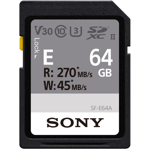 Sony 64GB SF-E Series UHS-II SDXC Memory