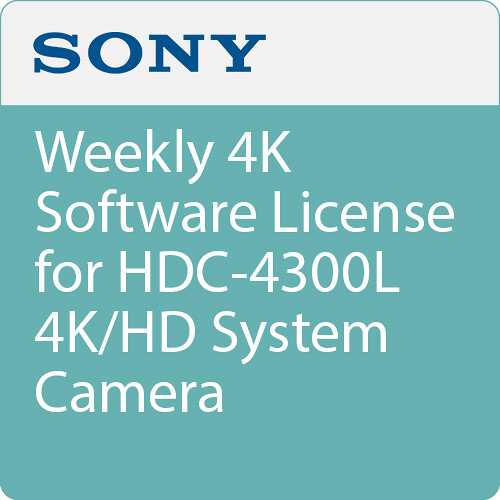 Sony Weekly 4K Software License for HDC-