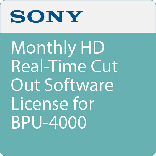 Sony Monthly HD Real-Time Cut Out Softwa