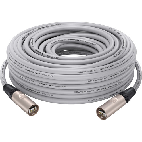SoundTools SuperCAT XM Shielded Cat 6a EtherCON Cable (Gray 328.1')