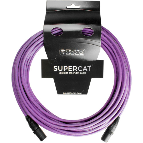 SoundTools SuperCAT Shielded CAT5e EtherCON Cable (Purple 50')