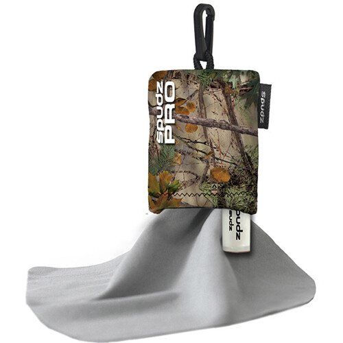 Spudz PRO Premium Lens Cloth with FogzOff Anti-Fog Spray (Alpine Mountain Camo 10 x 10