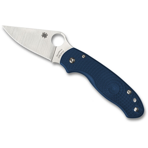 Spyderco Para 3 Lightweight Folding Knife (Satin CPM SPY27 Blade Blue FRN Handle)
