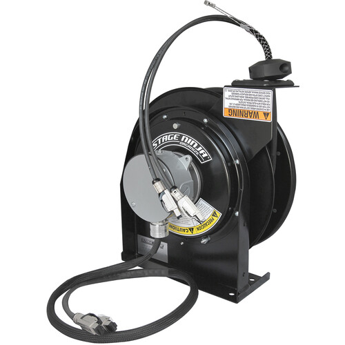 Stage Ninja Retractable Dual Cat 6 Shielded Reel (30' Constant Tension)