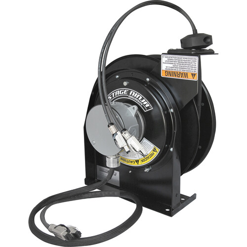 Stage Ninja Retractable Dual Cat 6 Shielded Reel (30' Locking)