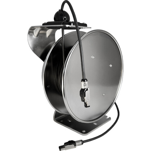 Stage Ninja Cat6 Locking & Releasing Retractable Cable Reel (100')