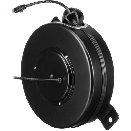 Stage Ninja Retractable Cat 6 Cable Reel (65' Black)