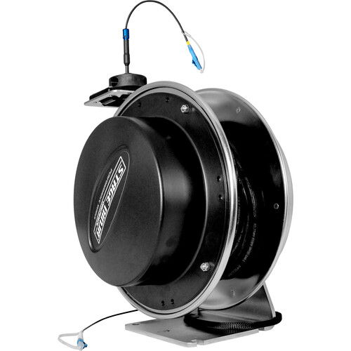 Stage Ninja Stainless Steel Single-Mode Fiber Optic Retractable Cable Reel (100' Lock and Release Tension)