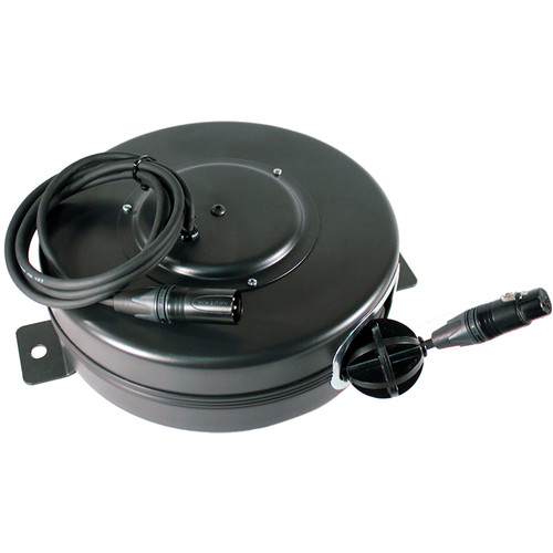 Stage Ninja XLR-48-S Retractable Female XLR Cable Reel (Black 42')