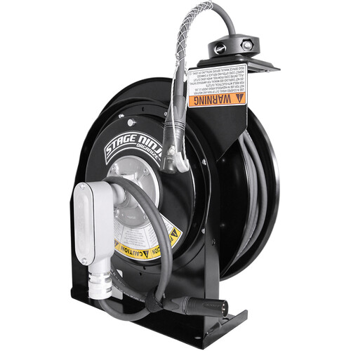 Stage Ninja Retractable XLR Lighting Cable Reel (50')