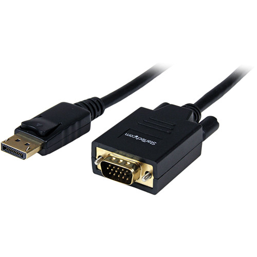 StarTech DisplayPort Male To VGA Male Cable (6', Black)