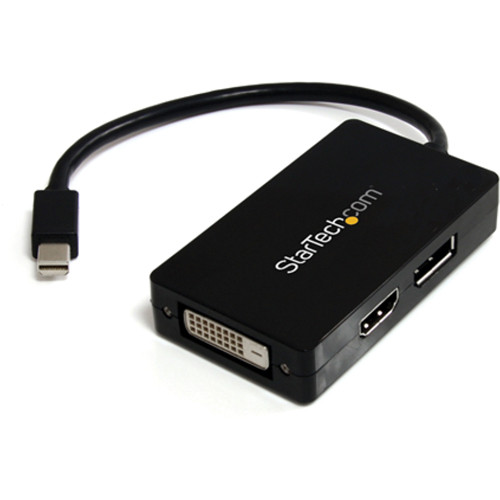 StarTech Mini DisplayPort to DisplayPort/DVI/HDMI Multifunction Adapter (Black)