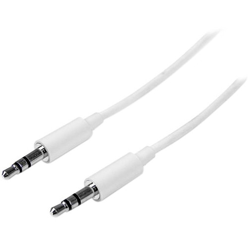 StarTech MU1MMMSWH Slim 3.5mm Stereo Audio Cable (3.3' White)