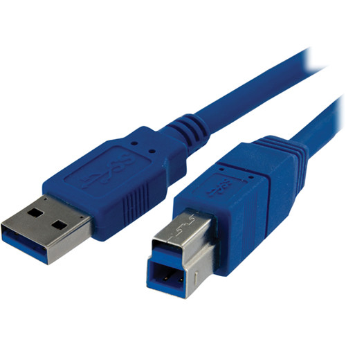 StarTech.com 1 ft / 30cm SuperSpeed USB 3.0 Cable A to B - USB 3 A (m) to USB 3 B (m) (USB3SAB1),Blue