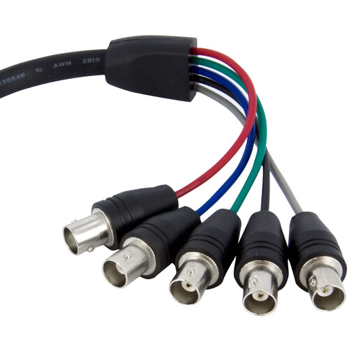 StarTech Coax 15-Pin VGA to 5 BNC RGBHV Monitor Cable (Male to Female 1')
