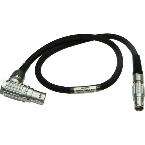 Steadicam 12V Right-Angle 2b LEMO to Straight 4-Pin LEMO Power Cable (15