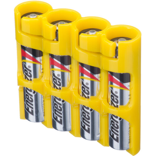 STORACELL SlimLine AAA 4-Battery Holder (Yellow)