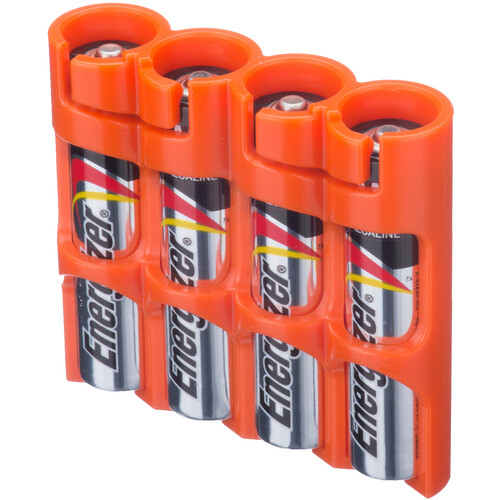 STORACELL SlimLine AAA 4-Battery Holder (Orange)