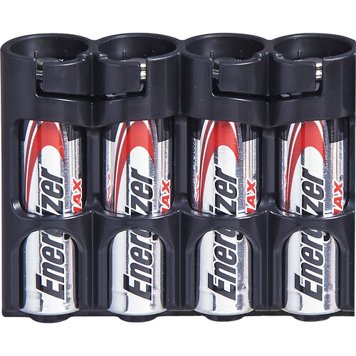 STORACELL SlimLine AAA 4-Battery Holder (Black)