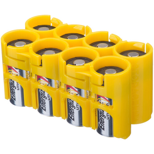 STORACELL CR123 8-Battery Holder (Yellow)