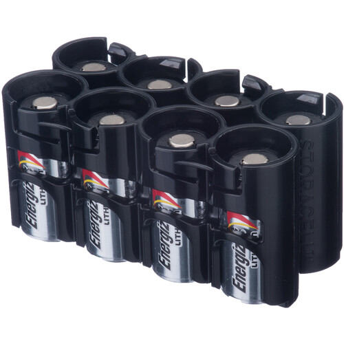 STORACELL CR123 8-Battery Holder (Black)