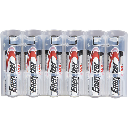STORACELL Slim Line AA 6-Battery Holder (Clear)