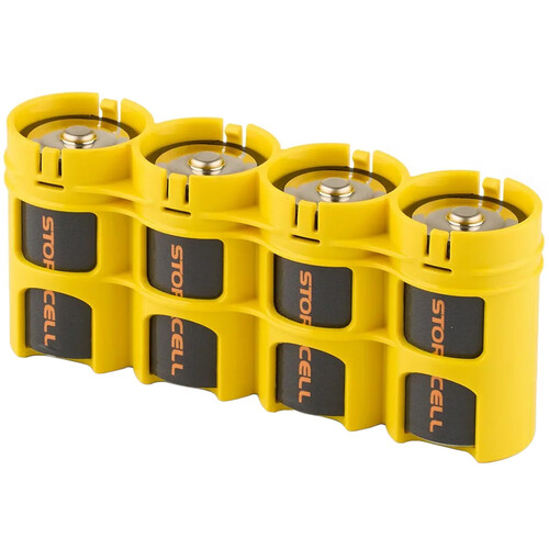 STORACELL SlimLine D4 Battery Holder (Yellow)