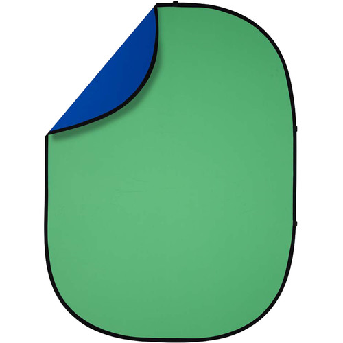 Studio Essentials Pop-Up Reversible Background (5 x 6.5' Chroma Green/Blue)