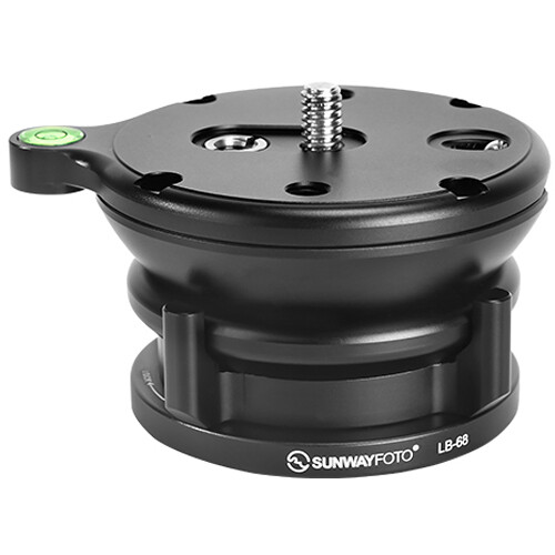 Sunwayfoto LB-68 Leveling Base&nbspwith External Bubble Level (Black)