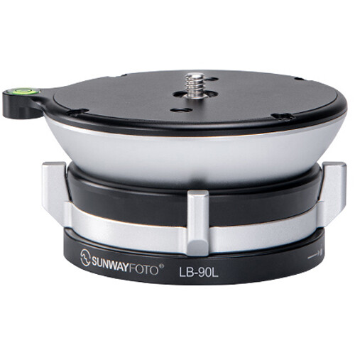 Sunwayfoto LB-90L Leveling Base&nbspwith External Bubble Level (Silver)
