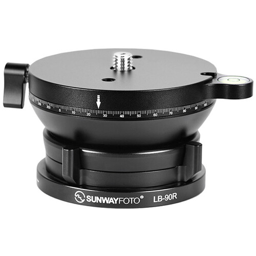 Sunwayfoto LB-90R Leveling Base&nbspwith Panoramic Platform and External Bubble Level (Black)