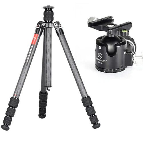 Sunwayfoto T2540CT Traveler Carbon Fiber Tripod with XB-38 Low-Profile Ball Head
