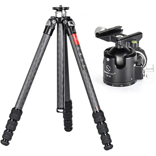 Sunwayfoto T2840CE Explorer Series Carbon Fiber Tripod with XB-38&nbspLow Profile Ball Head