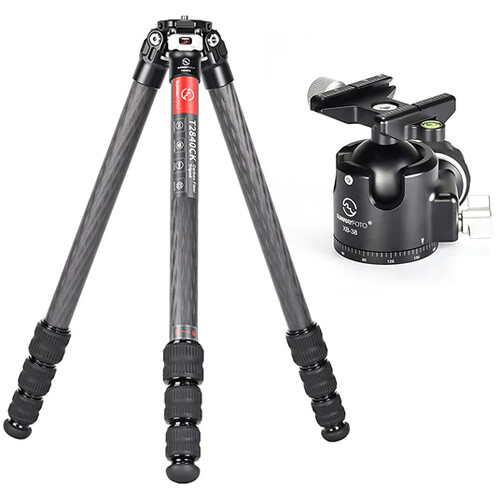 Sunwayfoto T2840CK Knight Series Carbon Fiber Tripod with XB-38&nbspLow Profile Ball Head