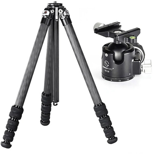 Sunwayfoto T2841CE Ultra-Compact Series Carbon Fiber Tripod and XB-38&nbspLow Profile Ball Head