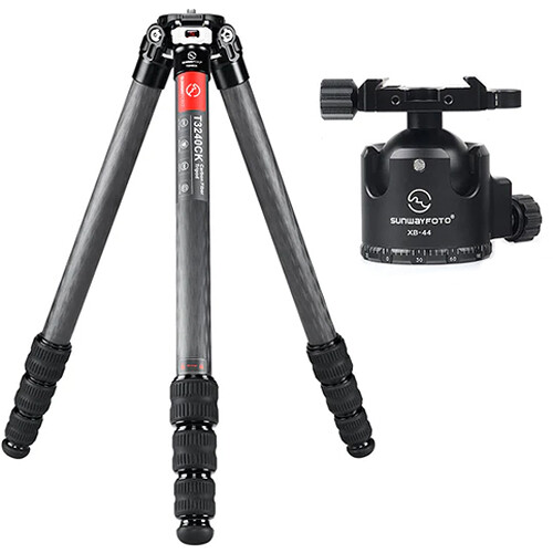 Sunwayfoto T3240CK Knight Series Carbon Fiber Tripod with XB-44&nbspLow-Profile Ball Head