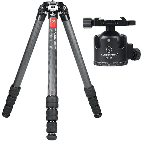 Sunwayfoto T3240 Master Series Carbon Fiber Tripod and XB-44&nbspLow-Profile Ball Head