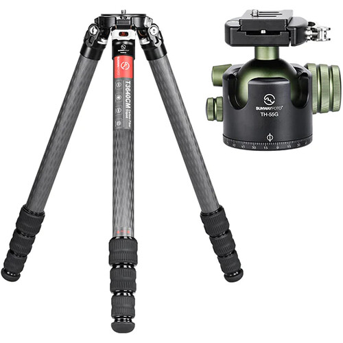 Sunwayfoto T3640CM Master Series Carbon Fiber Tripod and TH-55G&nbspLow-Profile Ball Head